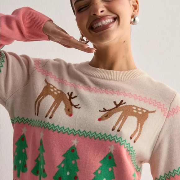 Vero Moda Christmas Stuff Holiday Sweater Size XL - Picture 3 of 9